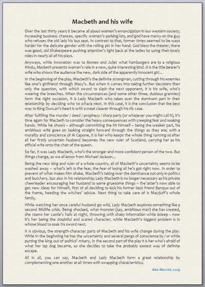 Macbeth and his wife